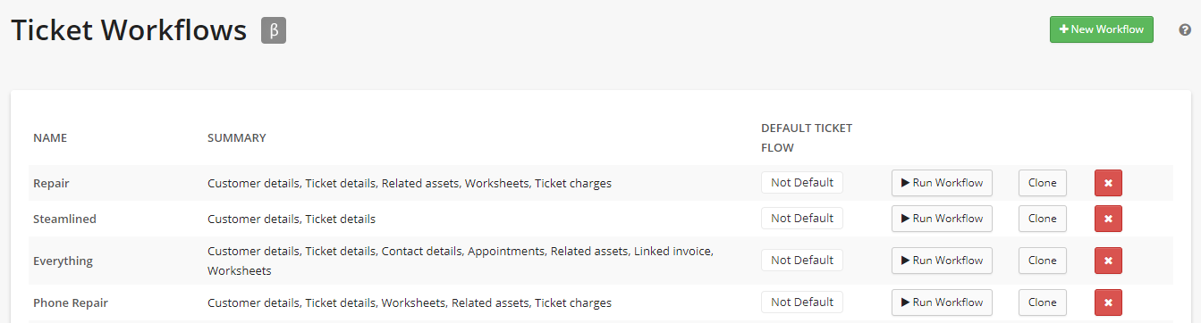 Custom Ticket Workflows