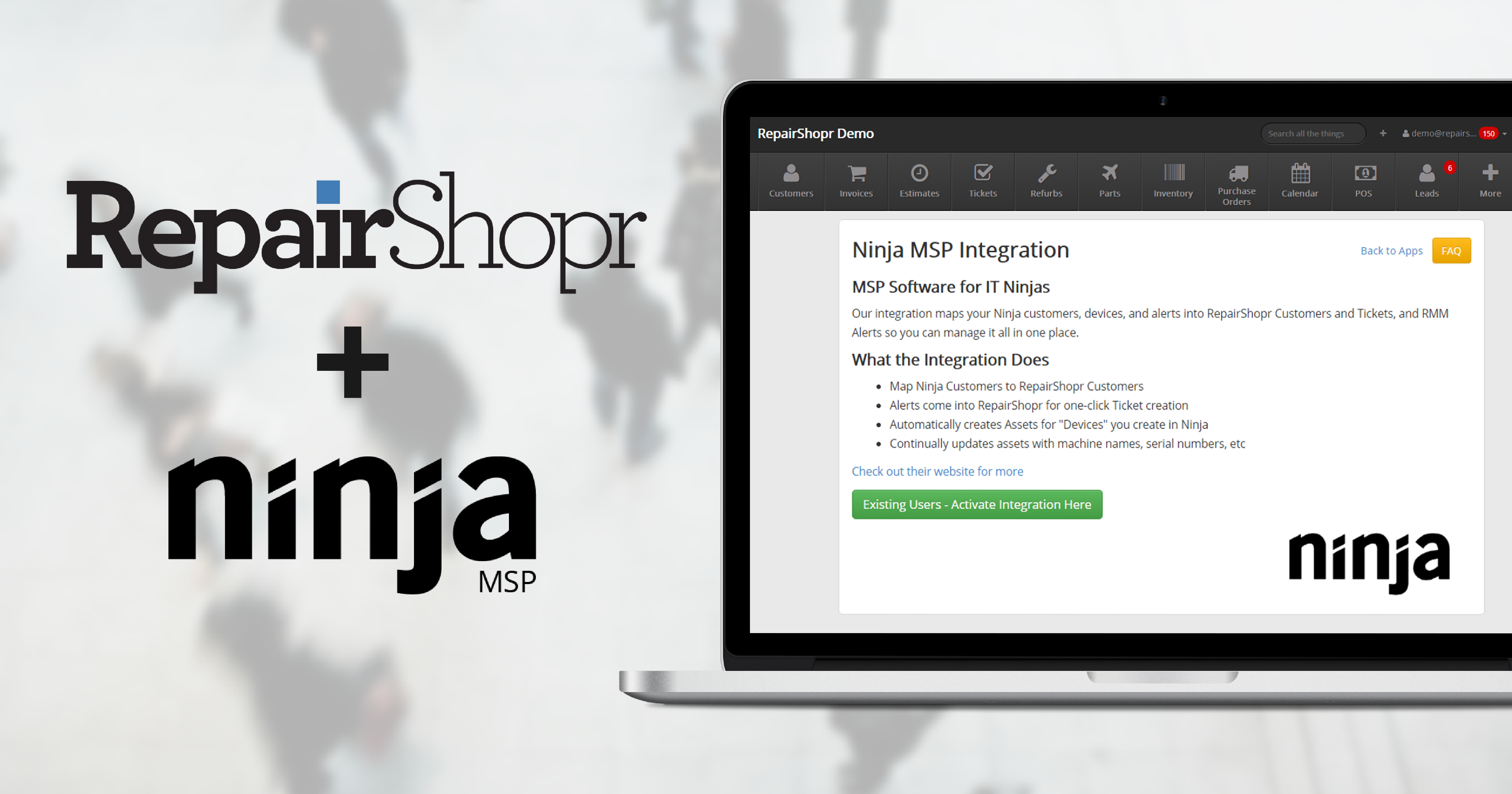 Announcing the RepairShopr + NinjaRMM Integration