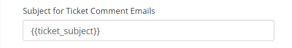 Custom Ticket Subjects