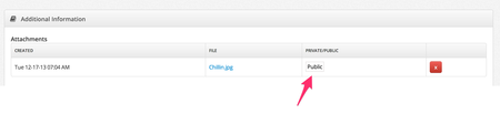 Attachments can be public and show in customer portal