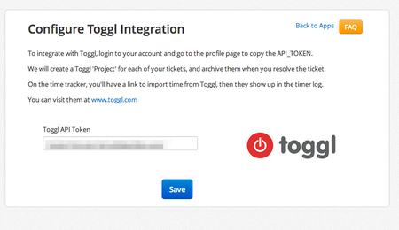 Toggl App2 Config