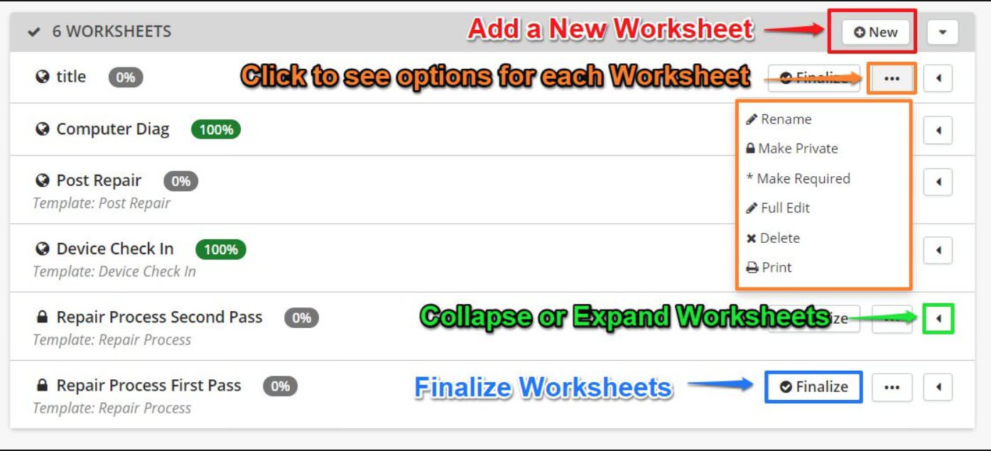 Make Worksheets required