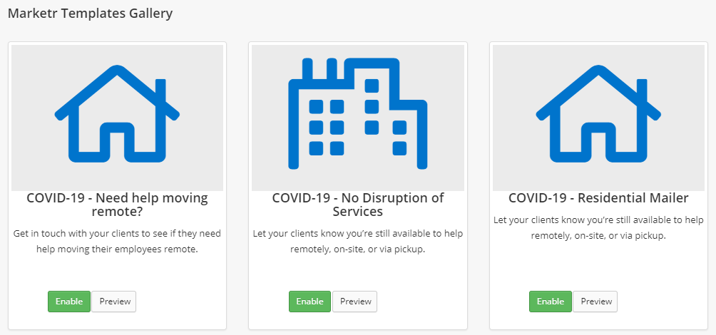 Feature Release – New Marketr Templates for Covid-19 Check-in with Customers